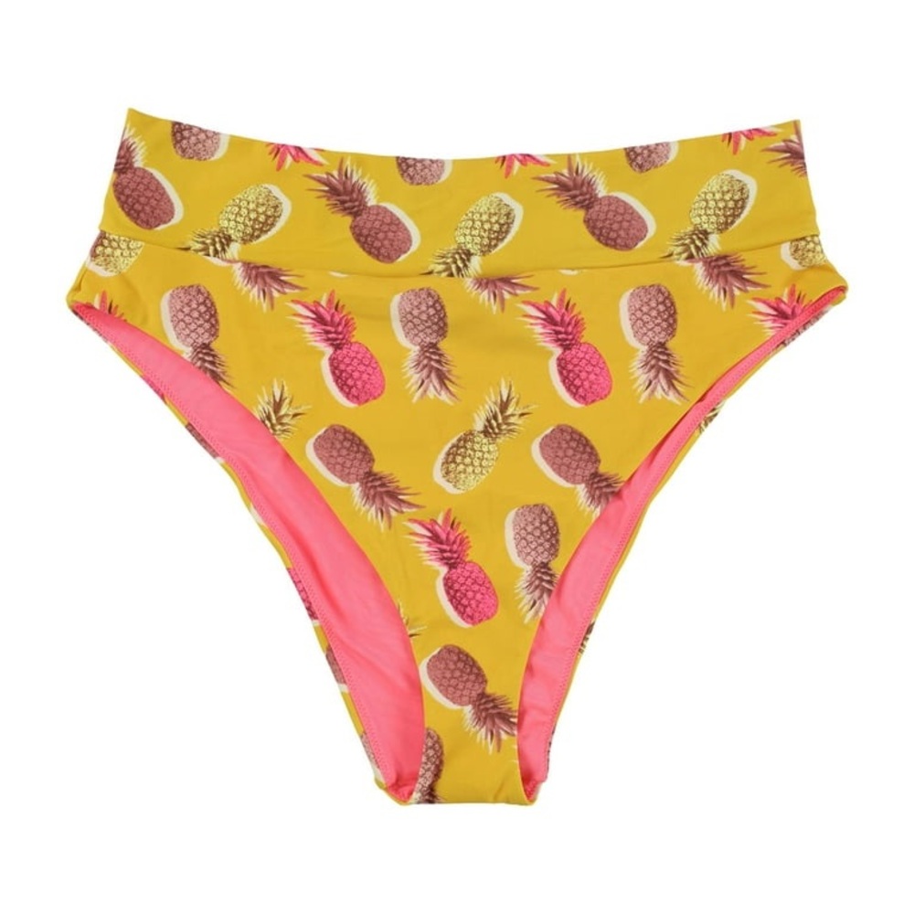 🍍 NEW Aerie M Cheeky Pineapple Yellow Bikini Swim Bottom 🎀